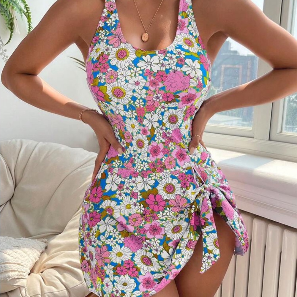 Floral Swimsuit Skirt